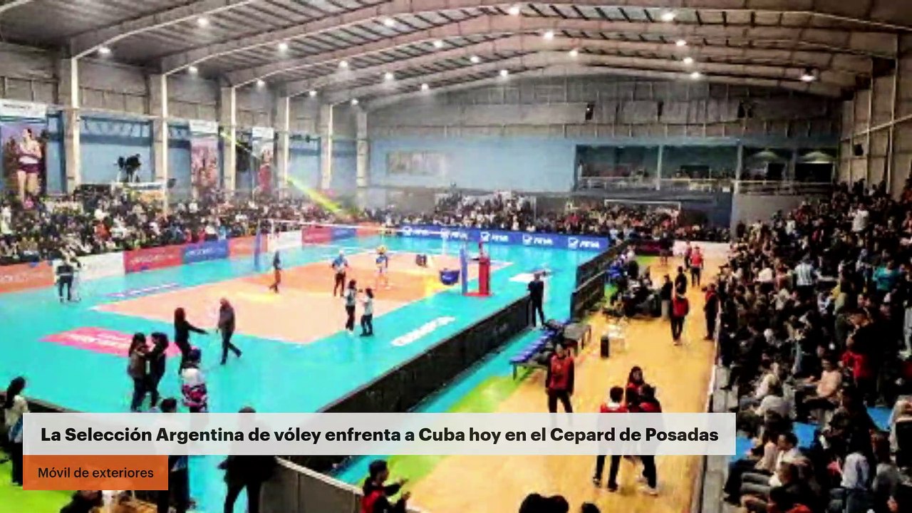La Selección Argentina de vóley enfrenta a Cuba...