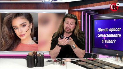 FashiÓN Studio con Peter Cortés / Ojos Papujos , Dónde aplicar correctamenteb el rubor