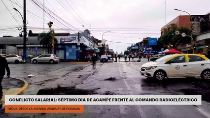 Conflicto salarial | Séptimo día de acampe frente al comando radioeléctrico