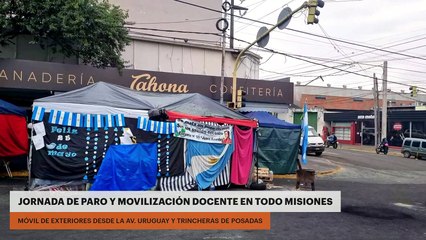 Jornada de paro y movilización docente en todo Misiones