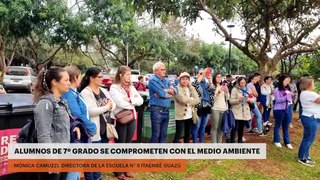 ALUMNOS DE 7MO GRADO SE COMPROMETEN CON EL MEDIO AMBIENTE