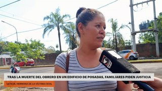 Tras la muerte del obrero en un edificio de Posadas, familiares piden justicia