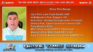 Live Free MLB NBA Picks Drive Thru Show 6-5-2024