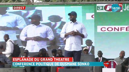 DIRECT -  Conférence Ousmane Sonko à l'esplanade du Grand Théâtre