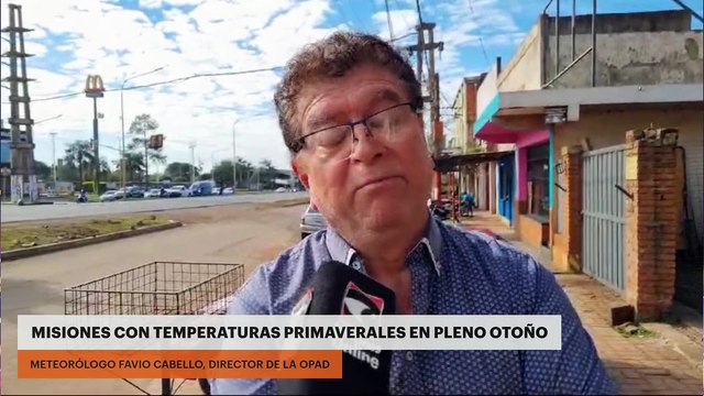 Misiones con temperaturas primaverales en pleno otoño