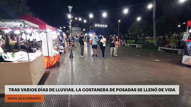 Tras varios días de lluvias, la Costanera de Posadas se llenó de vida