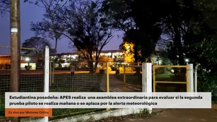 Estudiantina posadeña: APES realiza  una asamblea extraordinaria para evaluar si la segunda prueba piloto se realiza mañana o se aplaza por la alerta meteorológica