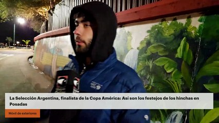 La Selección Argentina, finalista de la Copa América: Así son los festejos de los hinchas en Posadas