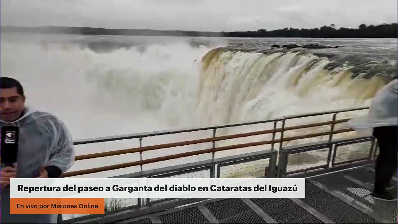 Repertura del paseo a Garganta del diablo en Cataratas del Iguazú