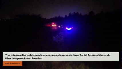 Tras intensos días de búsqueda, encontaron el cuerpo de Jorge Daniel Acuña, el chofer de Uber desaparecido en Posadas