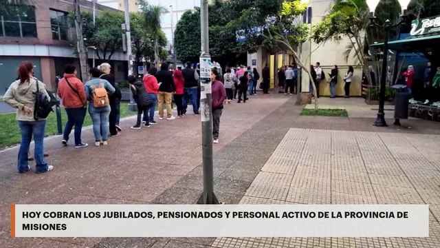 Hoy cobran los jubilados, pensionados y personal activo de la provincia de Misiones