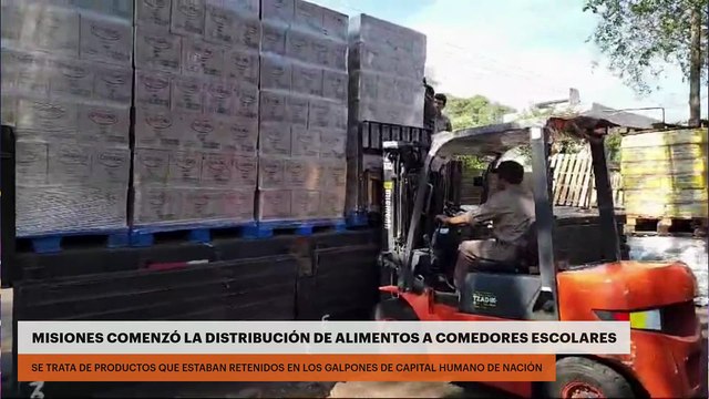 MISIONES COMENZÓ LA DISTRIBUCIÓN DE ALIMENTOS A COMEDORES ESCOLARES