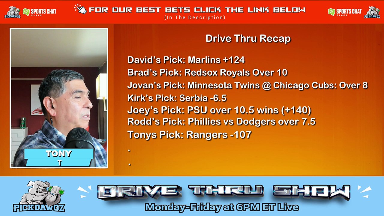 Live Free MLB Picks Drive Thru Show 8-5-2024