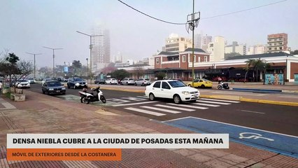 DENSA NIEBLA CUBRE A LA CIUDAD DE POSADAS ESTA MAÑANA