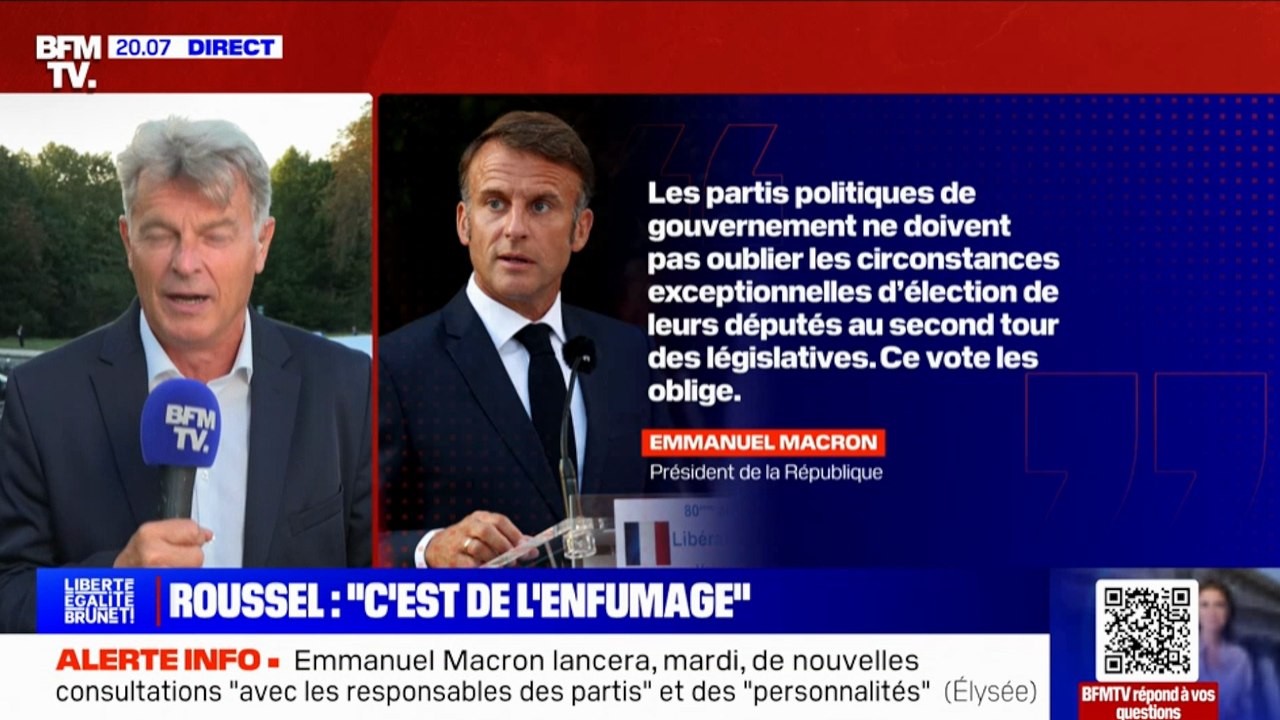 Réaction de Fabien Roussel suite au refus de nommer Lucie Castets à Matignon