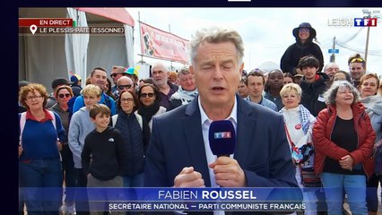 Fabien Roussel invité du 13h de TF1 en duplex de la Fête de l'Humanité
