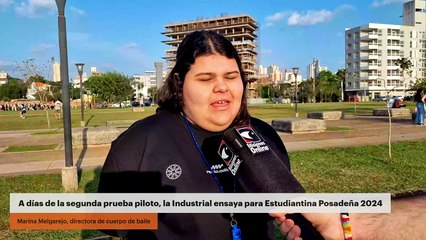 A días de la segunda prueba piloto, la Industrial ensaya para Estudiantina Posadeña 2024