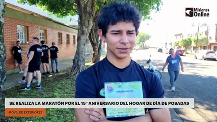 Download Video: Se realiza la Maratón por el 15° Aniversario del Hogar de Día en Posadas