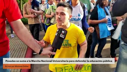 Posadas se suma a la Marcha Nacional Universitaria para defender la educación pública