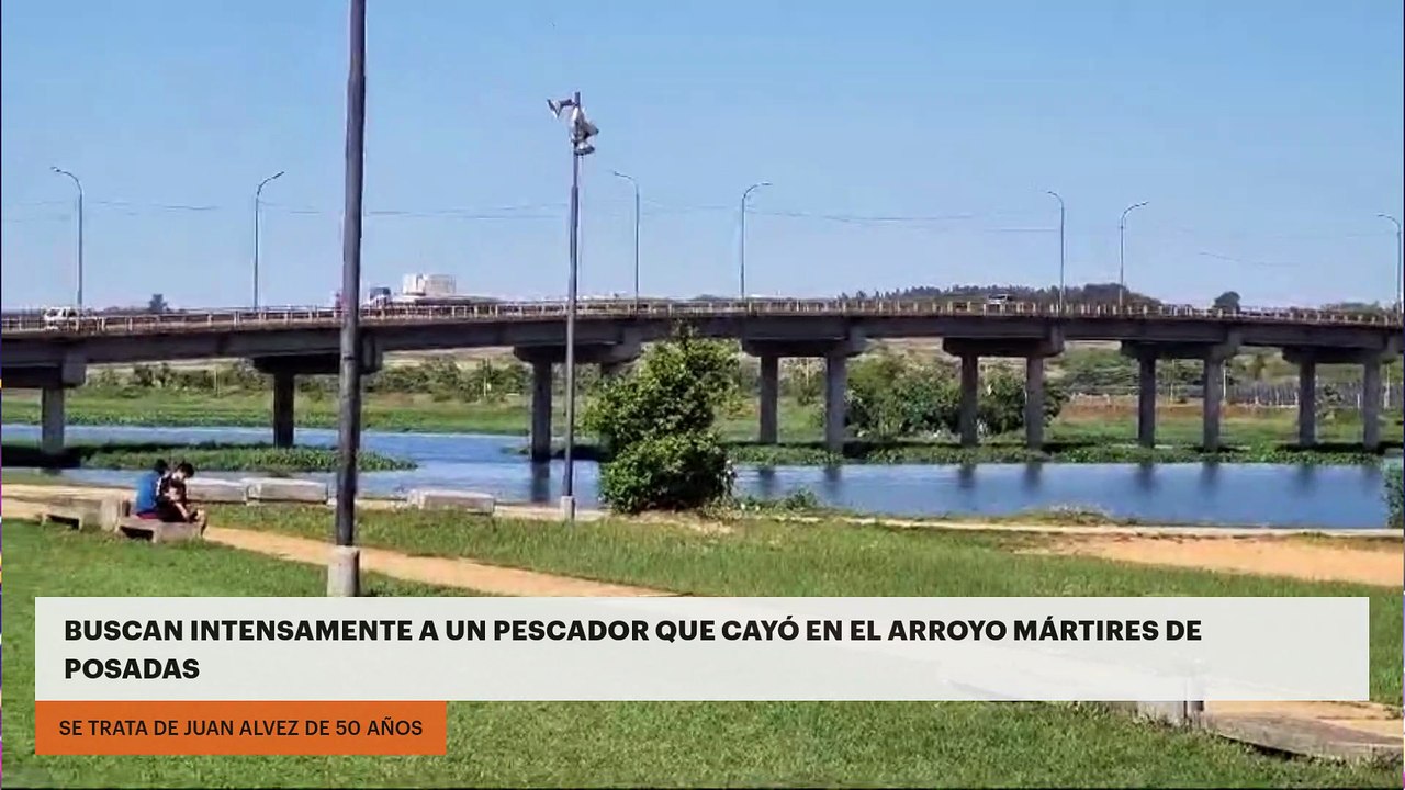 BUSCAN INTENSAMENTE A UN PESCADOR QUE CAYÓ EN EL ARROYO MÁRTIRES DE POSADAS