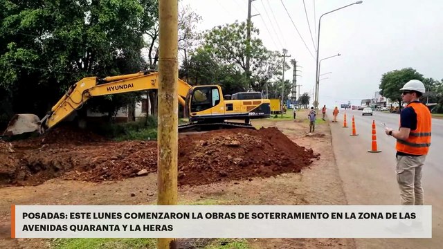 POSADAS: ESTE LUNES COMENZARON LA OBRAS DE SOTERRAMIENTO EN LA ZONA DE LAS AVENIDAS QUARANTA Y LA HERAS