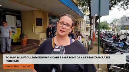 Скачать видео: POSADAS | LA FACULTAD DE HUMANIDADES ESTÁ TOMADA Y SE REALIZAN CLASES PÚBLICAS