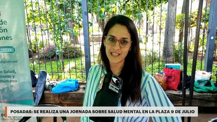 POSADAS | SE REALIZA UNA JORNADA SOBRE SALUD MENTAL EN LA PLAZA 9 DE JULIO