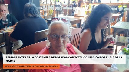 Restaurantes de la Costanera de Posadas con total ocupación por el Día de la Madre