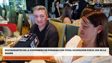 Restaurantes de la Costanera de Posadas con total ocupación por el Día de la Madre