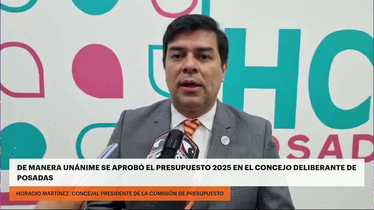 DE MANERA UNÁNIME SE APROBÓ EL PRESUPUESTO 2025 EN EL CONCEJO DELIBERANTE DE POSADAS