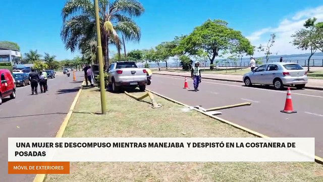 UNA MUJER SE DESCOMPUSO MIENTRAS MANEJABA Y DESPISTÓ EN LA COSTANERA DE POSADAS