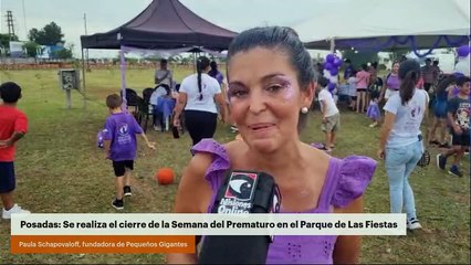 Posadas: Se realiza el cierre de la Semana del Prematuro en el Parque de Las Fiestas