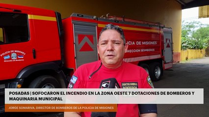 Posadas | Sofocaron el incendio en la zona oeste 7 dotaciones de bomberos y maquinaria municipal