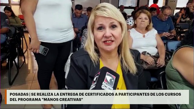 Posadas | Se realiza la entrega de certificados a participantes de los cursos del programa Manos Creativas