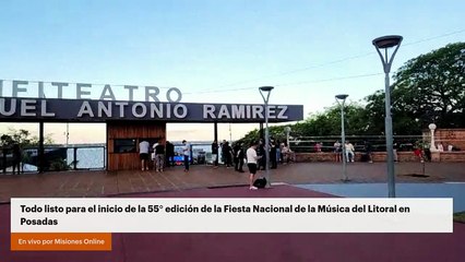 Todo listo para el inicio de la 55° edición de la Fiesta Nacional de la Música del Litoral en Posadas