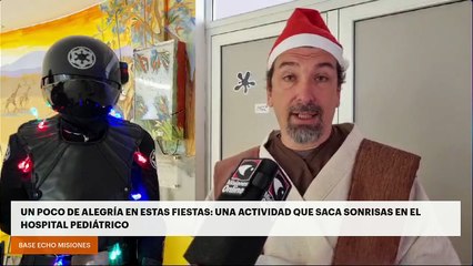 Un poco de alegría en estas fiestas: una actividad que saca sonrisas en el Hospital pediátrico