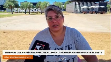 En horas de la mañana empiezan a llegar las familias a disfrutar de El Brete
