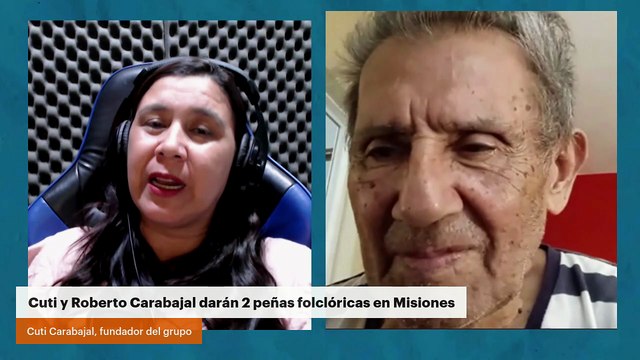Cuti y Roberto Carabajal darán 2 peñas folclóricas en Misiones