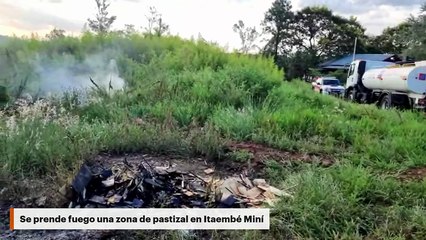 Se prende fuego una zona de pastizal en Itaembé Miní
