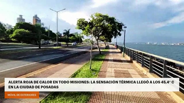 Alerta roja de calor en todo Misiones: la sensación térmica llegó a los 45,4° C en la ciudad de Posadas