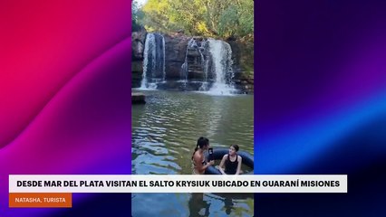 DESDE MAR DEL PLATA VISITAN EL SALTO KRYSIUK UBICADO EN GUARANÍ, MISIONES