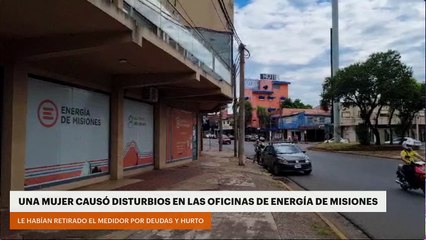 UNA MUJER CAUSÓ DISTURBIOS EN LAS OFICINAS DE ENERGÍA DE MISIONES