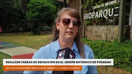 REALIZAN TAREAS DE REFACCIÓN EN EL JARDÍN BOTÁNICO DE POSADAS