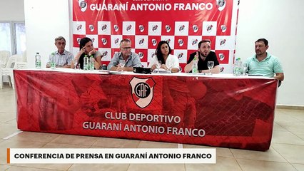 CONFERENCIA DE PRENSA EN GUARANÍ ANTONIO FRANCO