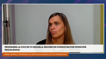 PROGRAMA LA VICE EN TU ESCUELA: RECORD EN CONSULTAS POR ATENCIÓN PSICOLÓGICA