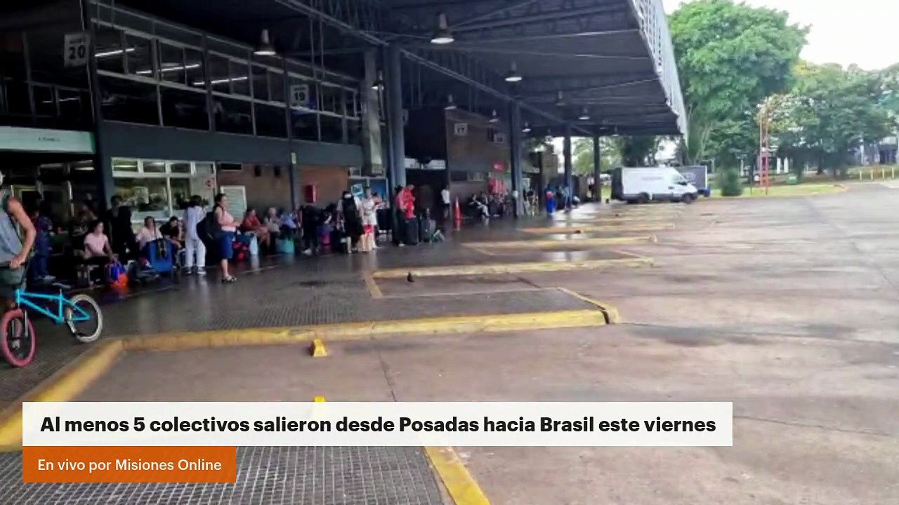 Al menos 5 colectivos salieron desde Posadas hacia Brasil este viernes