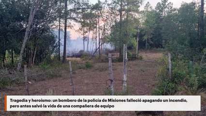 Tragedia y heroísmo: un bombero de la policía de Misiones falleció apagando un incendio, pero antes salvó la vida de una compañera de equipo