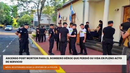 ASCENSO POST MORTEM PARA EL BOMBERO HÉROE QUE PERDIÓ SU VIDA EN PLENO ACTO DE SERVICIO