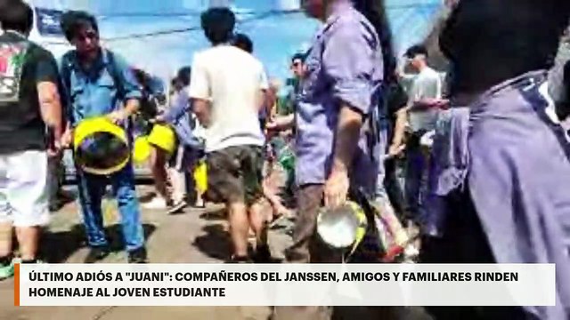 Último adiós a Juani : compañeros del Janssen, amigos y familiares rinden homenaje al joven estudiante