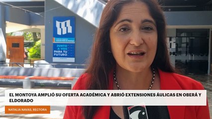 El Montoya amplió su oferta académica y abrió extensiones áulicas en Oberá y Eldorado